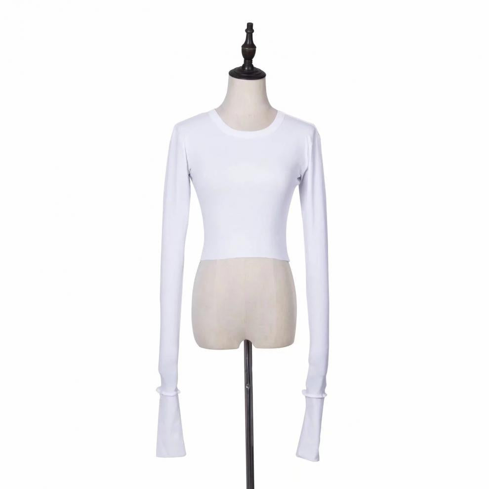 Short Tight Long-sleeved T-shirt Top
