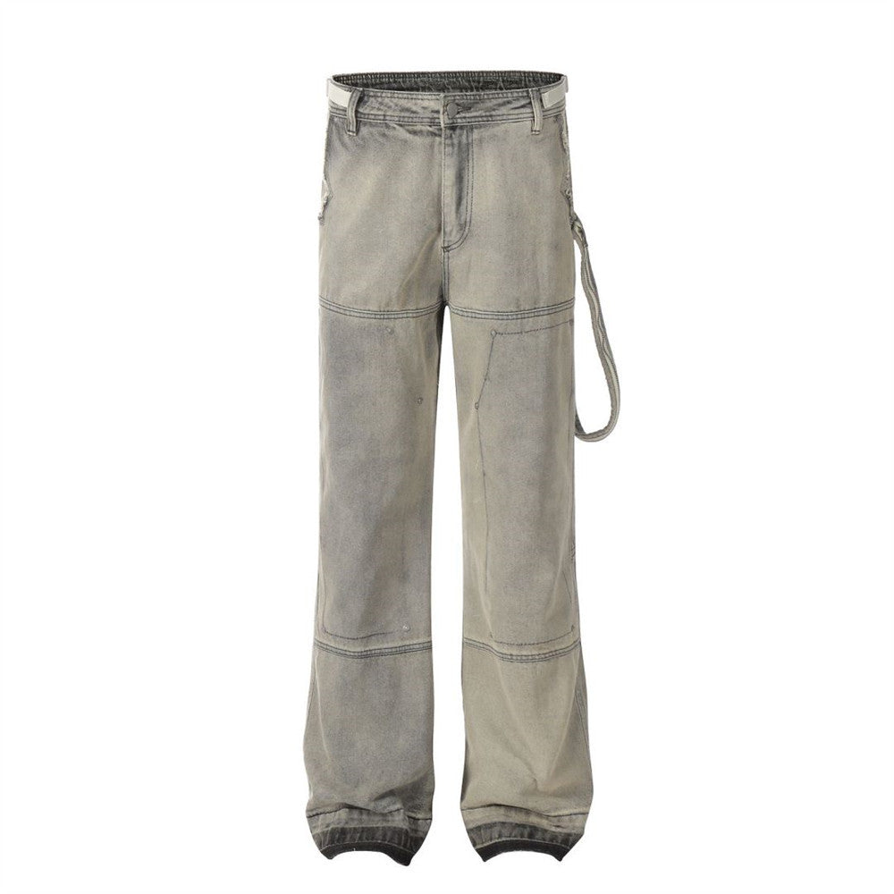 Spray Paint Distressed Dirty Jeans For Men