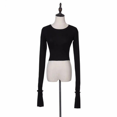 Short Tight Long-sleeved T-shirt Top