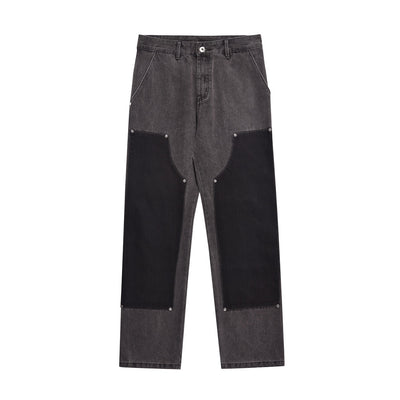 Washed And Worn Straight Jeans For Men