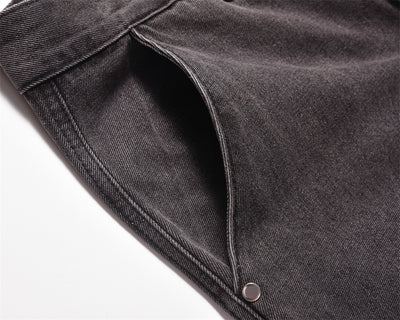 Washed And Worn Straight Jeans For Men