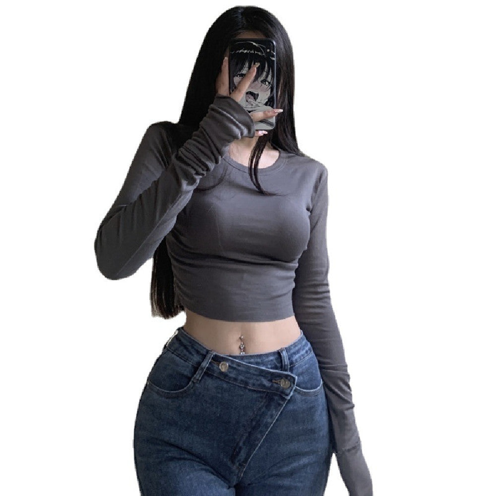 Short Tight Long-sleeved T-shirt Top