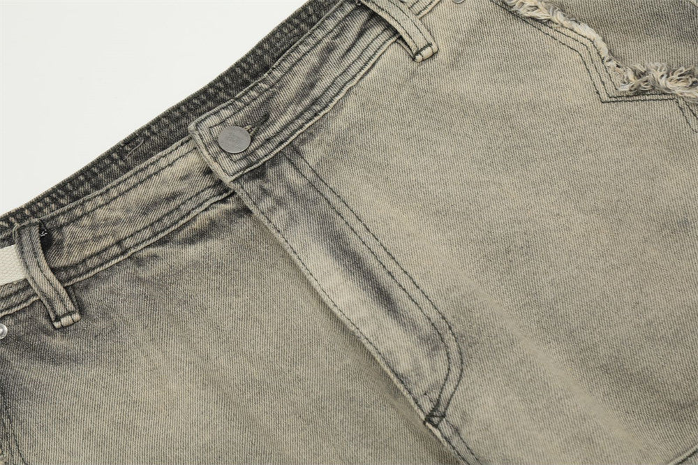 Spray Paint Distressed Dirty Jeans For Men