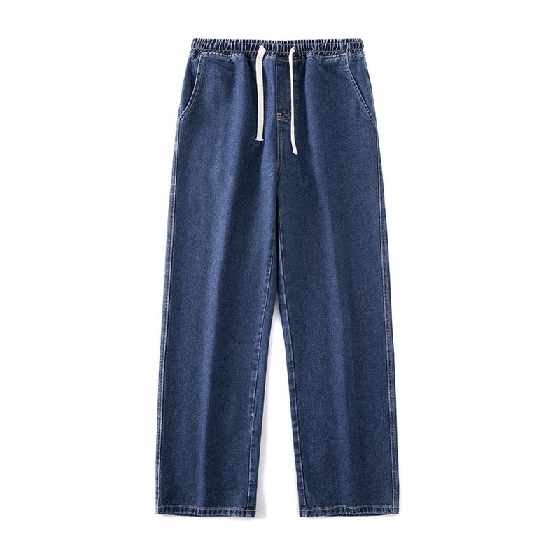 Straight Loose Light Blue Jeans For Men