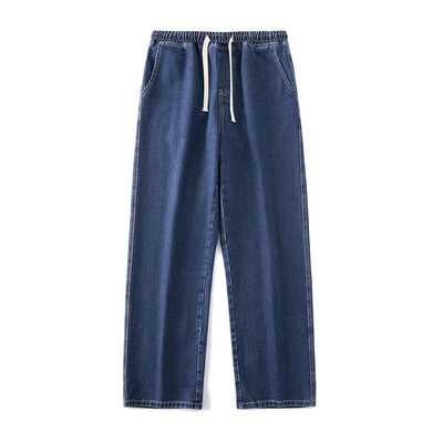 Straight Loose Light Blue Jeans For Men